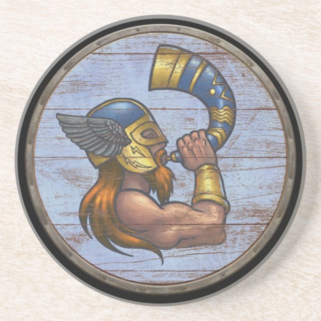 Viking Shield  - Heimdallr Drink Coaster (Front)
