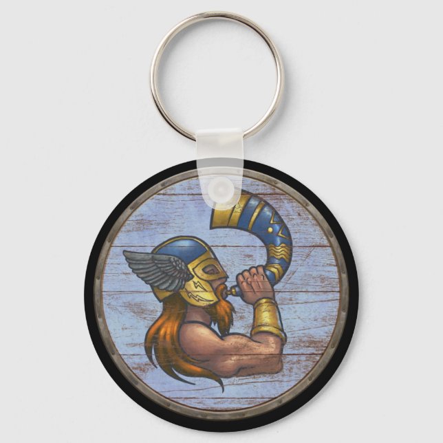 Viking Shield Keychain - Heimdallr (Front)