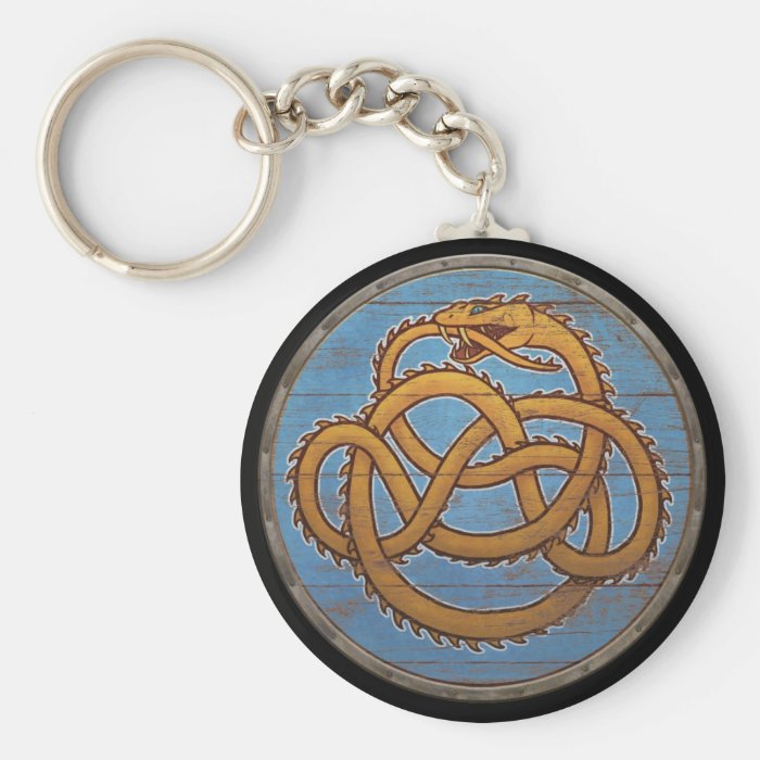 Viking Shield Keychain   Jörmungandr