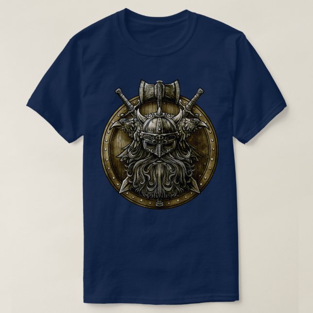 Viking Shield Nordic Norse Valhalla T-Shirt (Design Front)