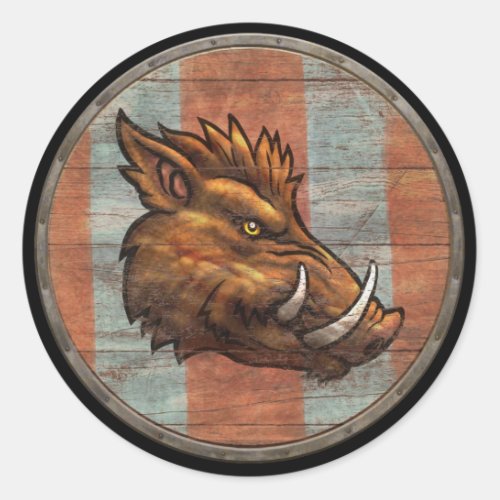 Viking Shield Sticker _ Boar