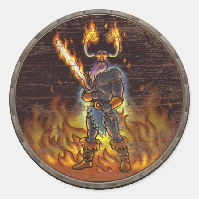 Viking Shield Sticker - Surtr (Front)