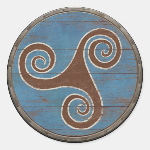 Viking Shield Sticker - Triskele | Zazzle