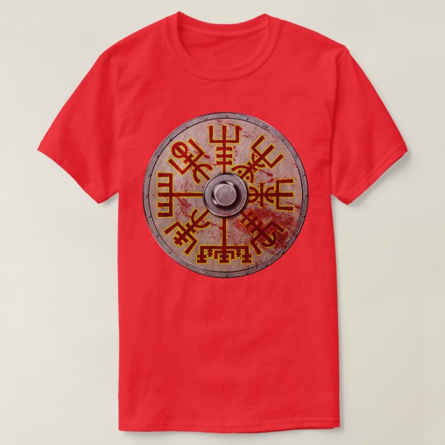 Viking Shield Vegvisir T-Shirt (Design Front)