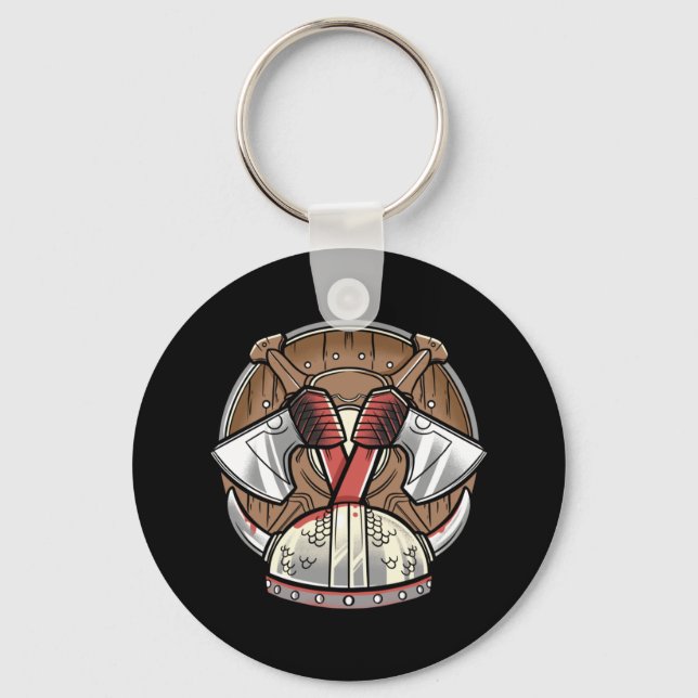Viking Shield - Warrior Logo Keychain (Front)