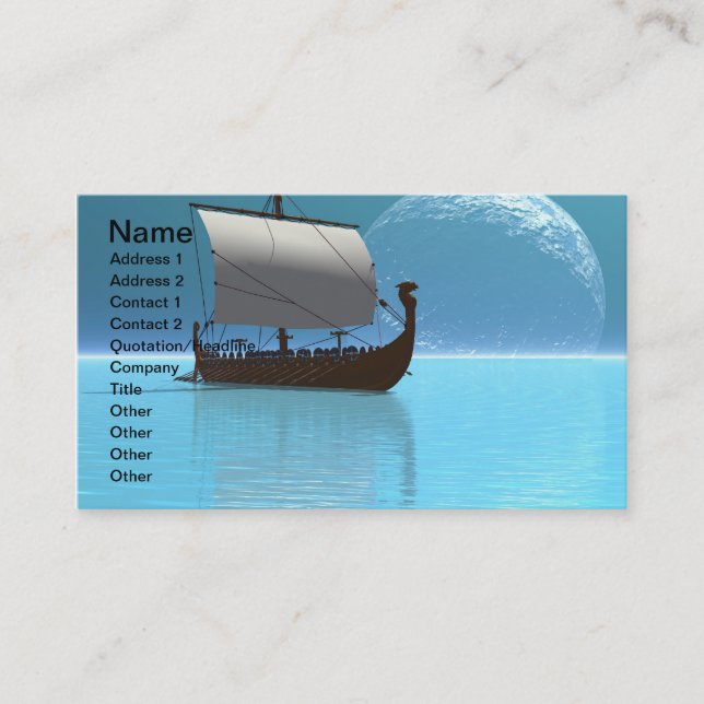 Viking Ship 2 Business Card (Front)