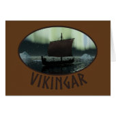 Viking Ship And Northern Lights (Front Horizontal)