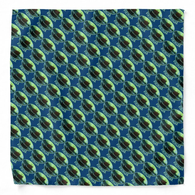 Viking Ship And Northern Lights Bandana (Front)