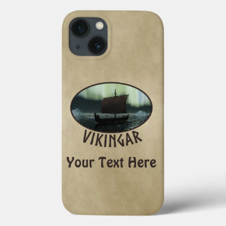 Viking Ship And Northern Lights iPhone 13 Case