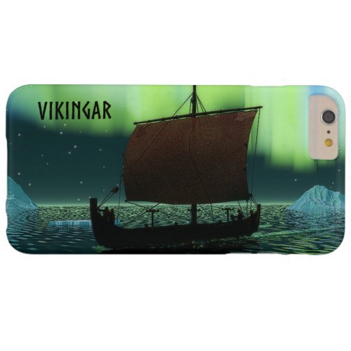 Viking Ship And Northern Lights Barely There iPhone 6 Plus Case