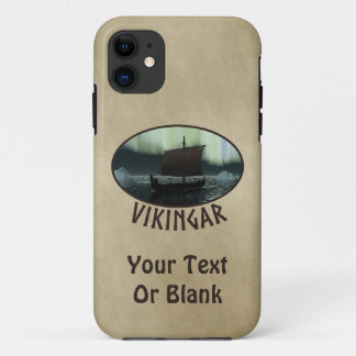 Viking Ship And Northern Lights iPhone 11 Case