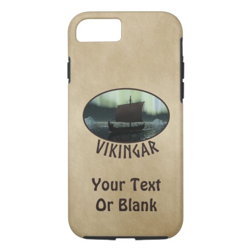 Viking Ship And Northern Lights iPhone 87 Case