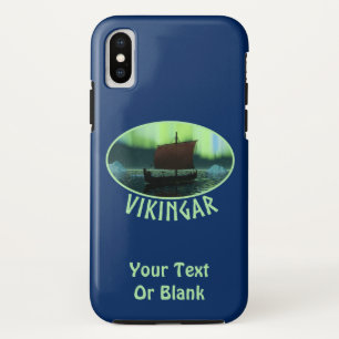 Viking Ship And Northern Lights iPhone XS Case