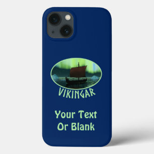 Viking Ship And Northern Lights iPhone 13 Case