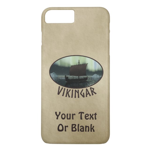 Viking Ship And Northern Lights Case-Mate iPhone Case (Back)