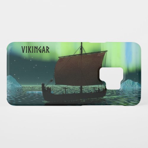 Viking Ship And Northern Lights Case_Mate Samsung Galaxy S9 Case