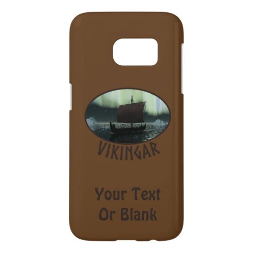 Viking Ship And Northern Lights Samsung Galaxy S7 Case