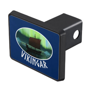 Viking Ship And Northern Lights Hitch Cover