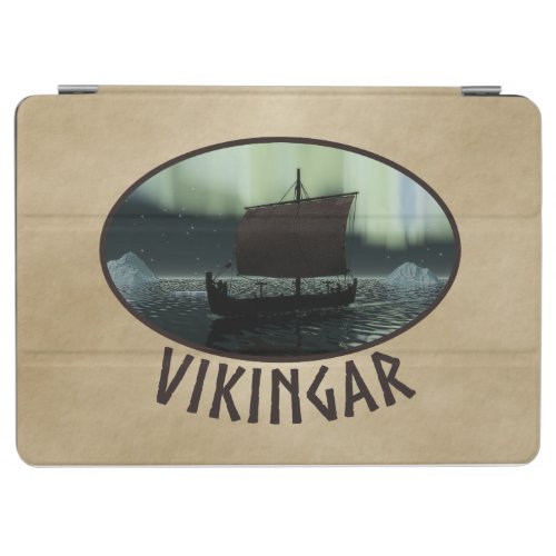 Viking Ship And Northern Lights iPad Air Cover