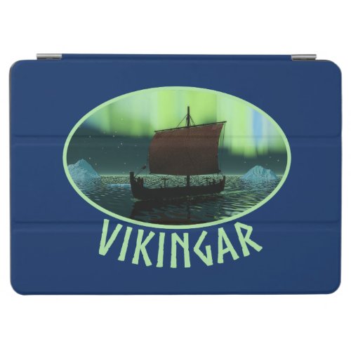 Viking Ship And Northern Lights iPad Air Cover