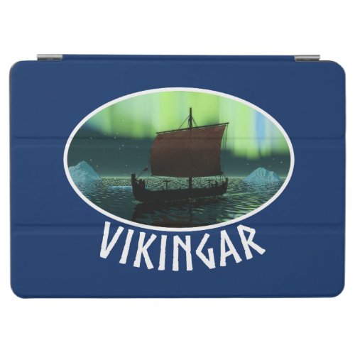 Viking Ship And Northern Lights iPad Air Cover