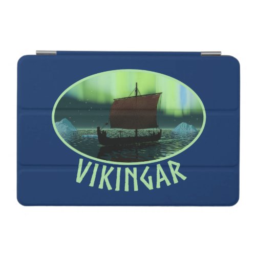 Viking Ship And Northern Lights iPad Mini Cover