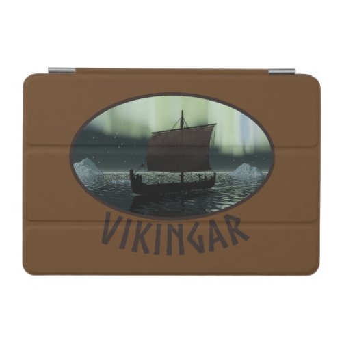 Viking Ship And Northern Lights iPad Mini Cover