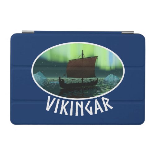 Viking Ship And Northern Lights iPad Mini Cover