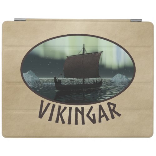 Viking Ship And Northern Lights iPad Smart Cover