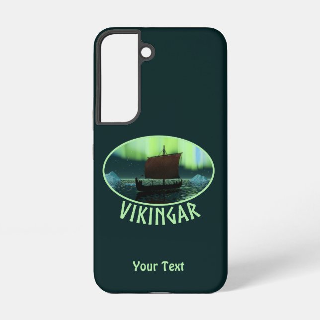 Viking Ship And Northern Lights Samsung Galaxy Case (Back)