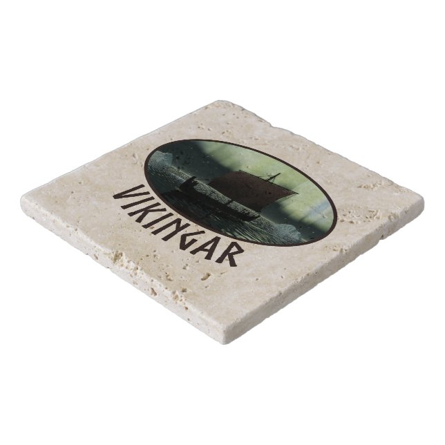 Viking Ship And Northern Lights Trivet (Corner)