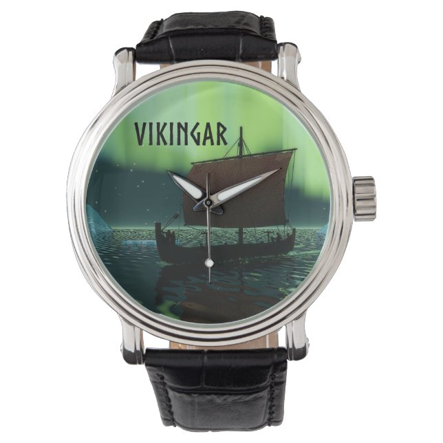 Viking Ship And Northern Lights Watch (Front)