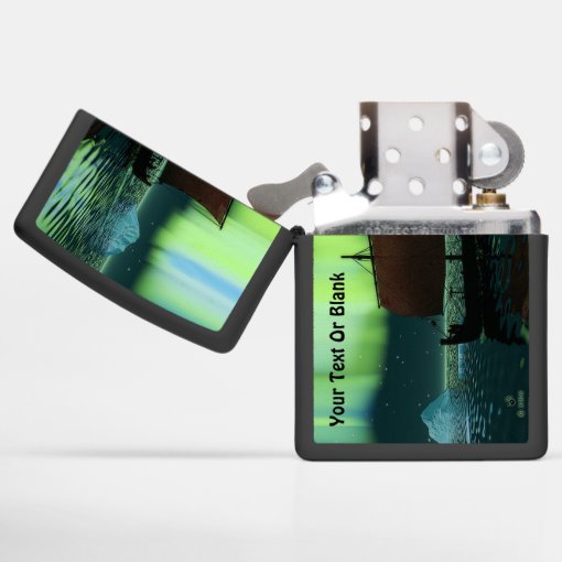 Viking Ship And Northern Lights Zippo Lighter Zazzle