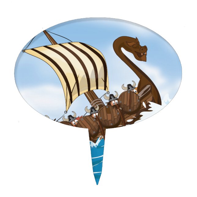 Viking Ship Cake Topper (Front)