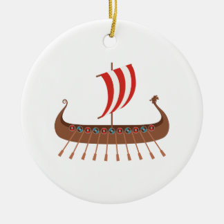 Viking Ship Ceramic Ornament