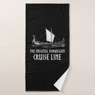 Viking Ship Cruise Line Odin And Valhalla Bath Towel