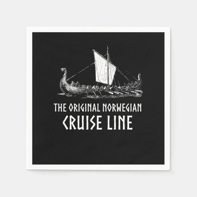 Viking Ship Cruise Line Odin And Valhalla Napkins (Front)