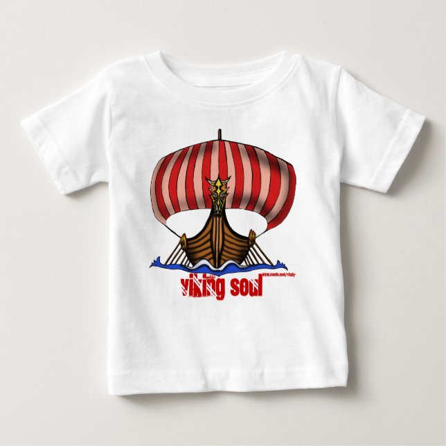 Viking ship funny baby t-shirt (Front)