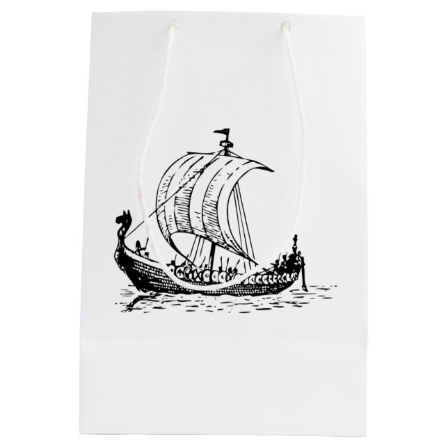 Viking Ship Medium Gift Bag (Back)