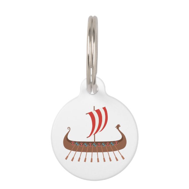 Viking Ship Pet ID Tag (Front)