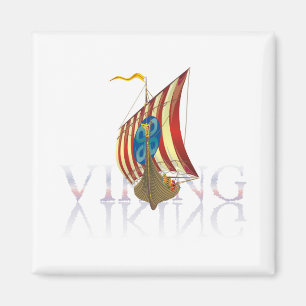 Viking ship reflecting on mysterious water magnet