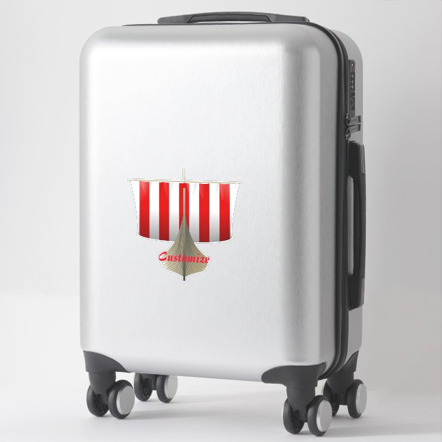 Viking Ship Sailing Thunder_Cove Sticker (Suitcase)