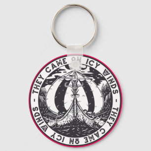 Viking Ship Scandinavian Nordic Design Keychain