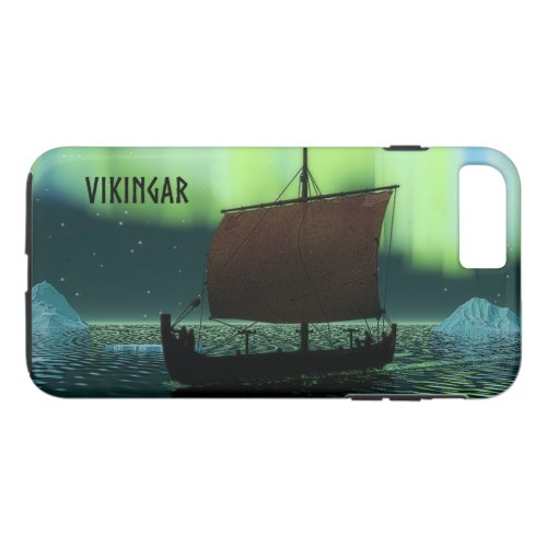 Viking Ship Under Northern Lights iPhone 8 Plus7 Plus Case