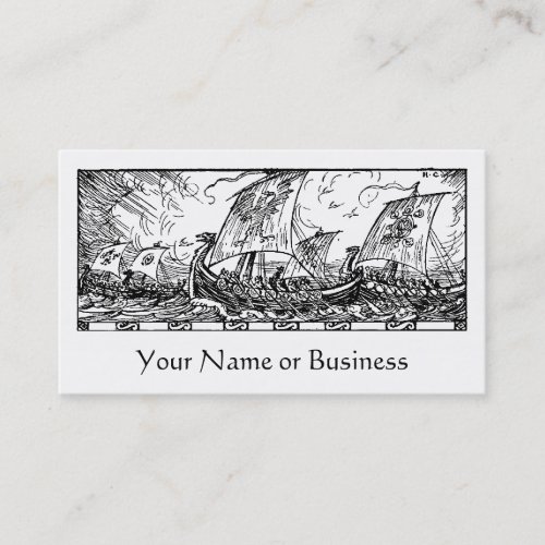 Viking Ships Business Card