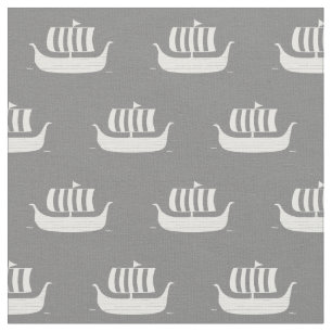 Viking ships/longboats w/custom background color fabric