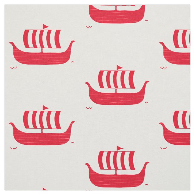 Viking ships longboats w/custom color fabric (Swatch)