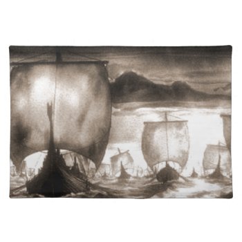 Viking Ships Placemat by HeavyMetalHitman at Zazzle