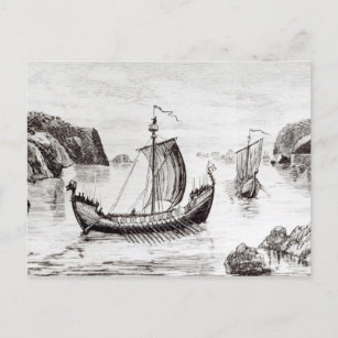 Viking Ships Postcard