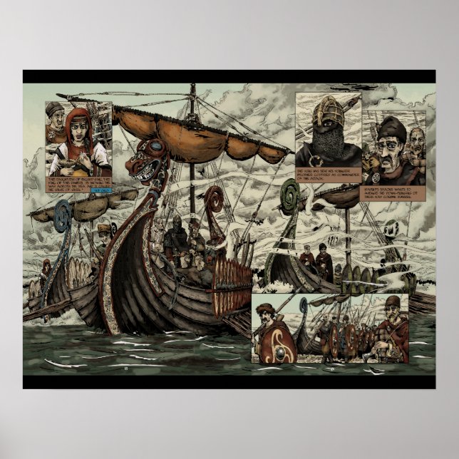 Viking ships poster (Front)